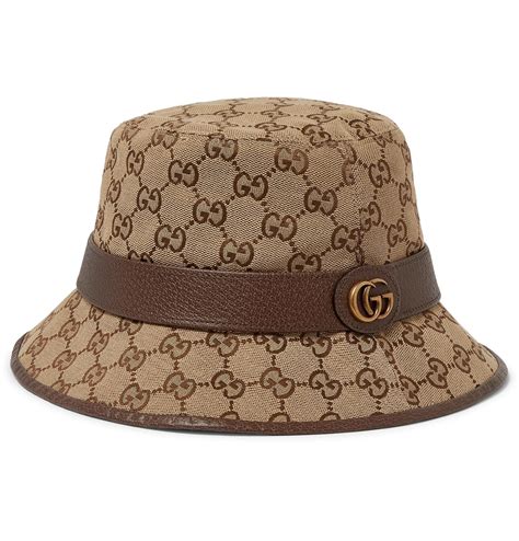 gucci leather hat.